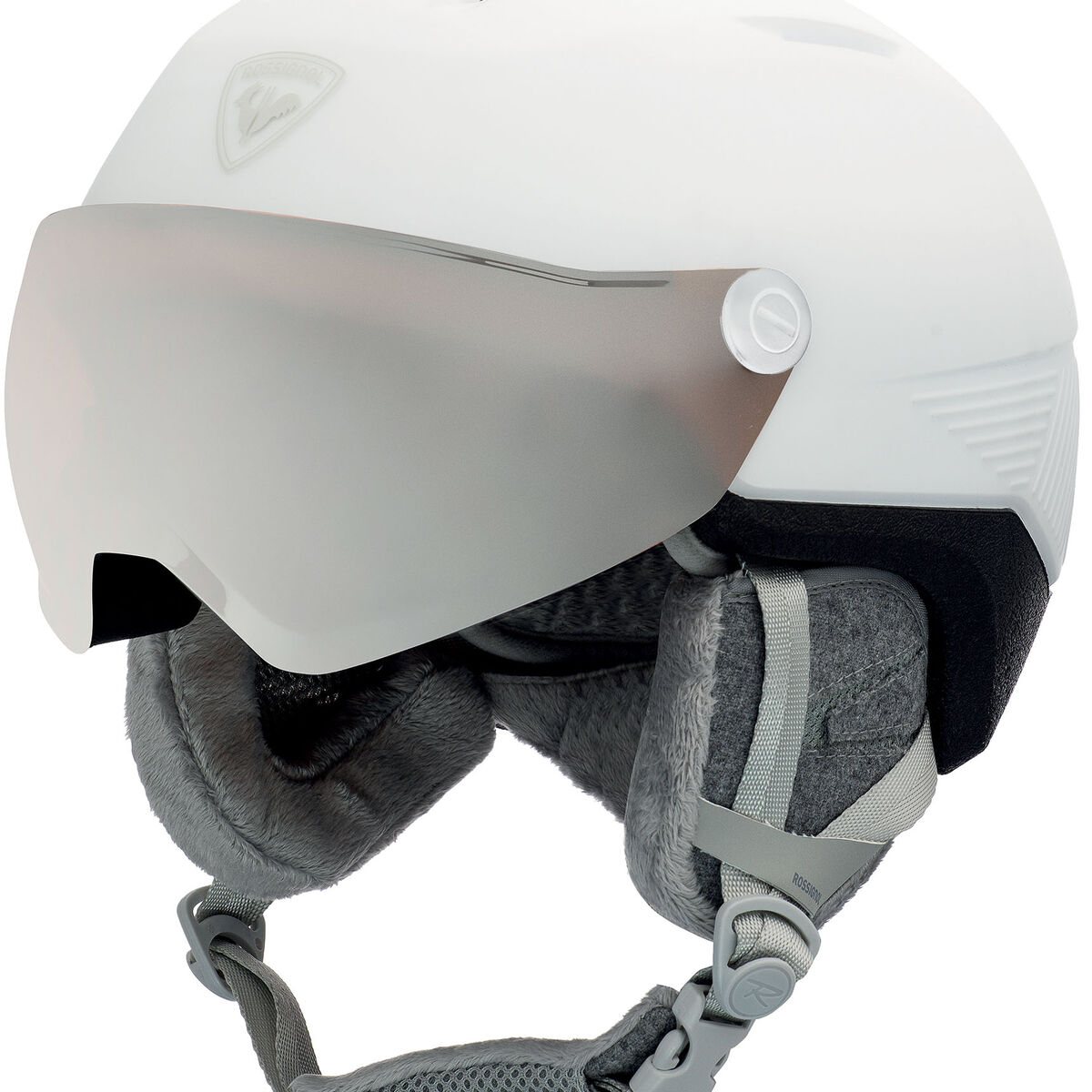 Rossignol Women's Helmet Fit Visor Impacts White