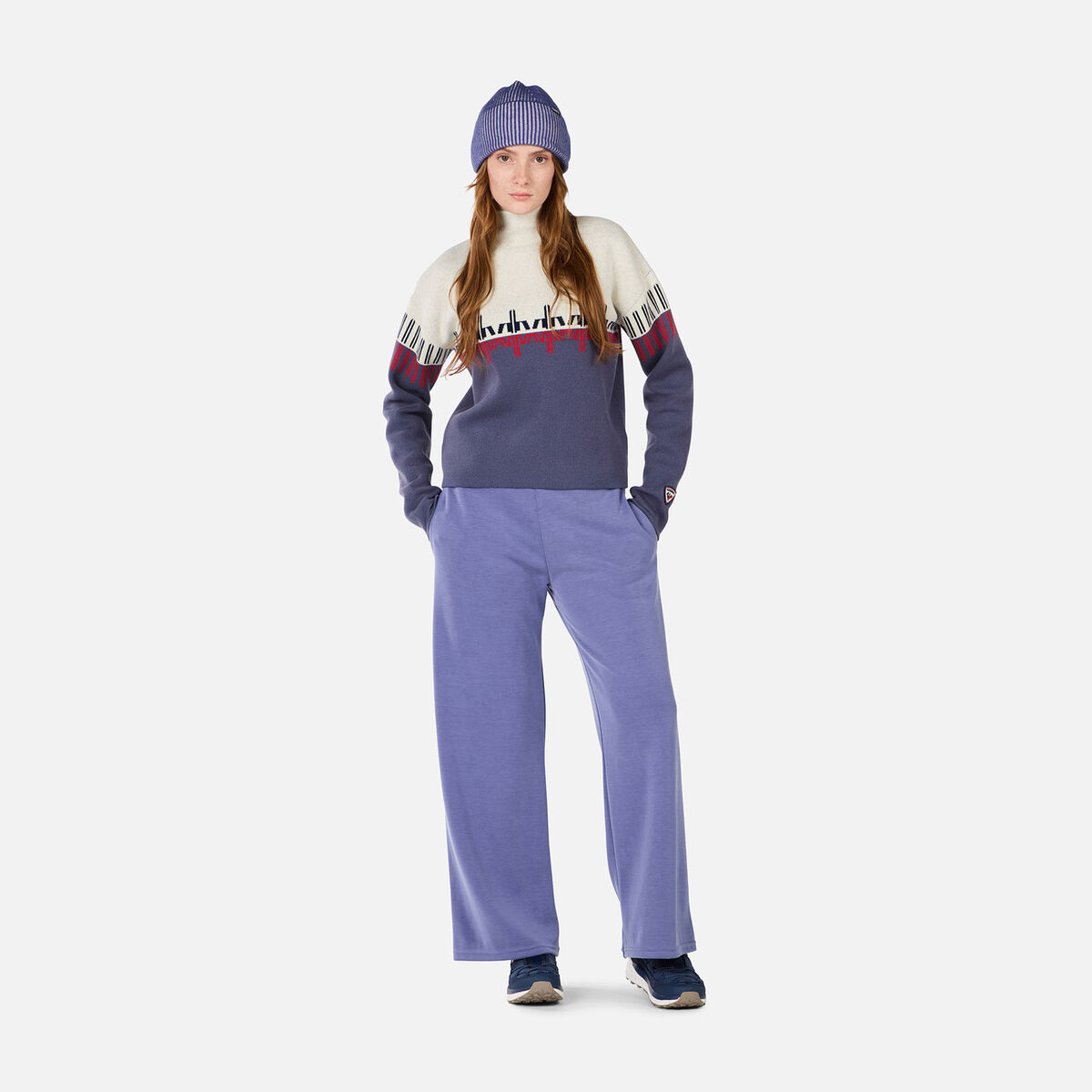 Rossignol Sudadera de cuello alto Patterned para mujer Azul