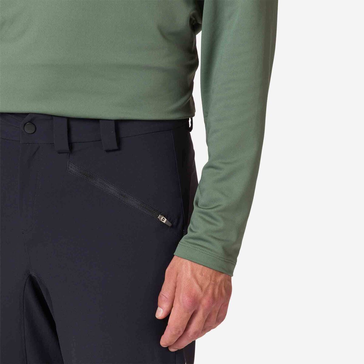 Rossignol Men's lightweight convertible zip-off pants Black