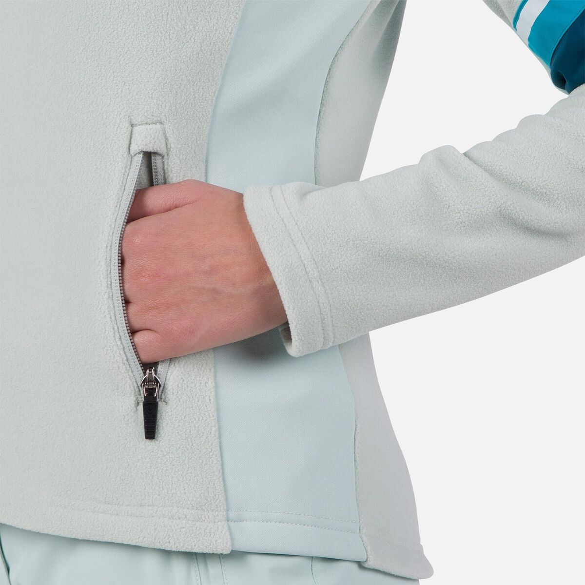 Rossignol Damenfleecejacke mit durchgehendem Rei&szlig;verschluss Strawpile Blue