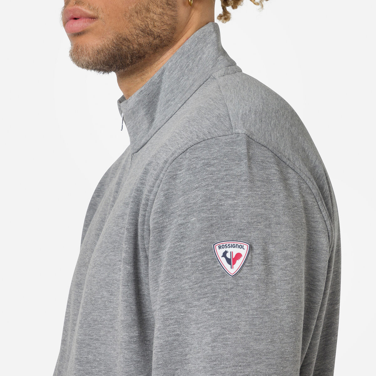 Men's full-zip logo cotton sweatshirt