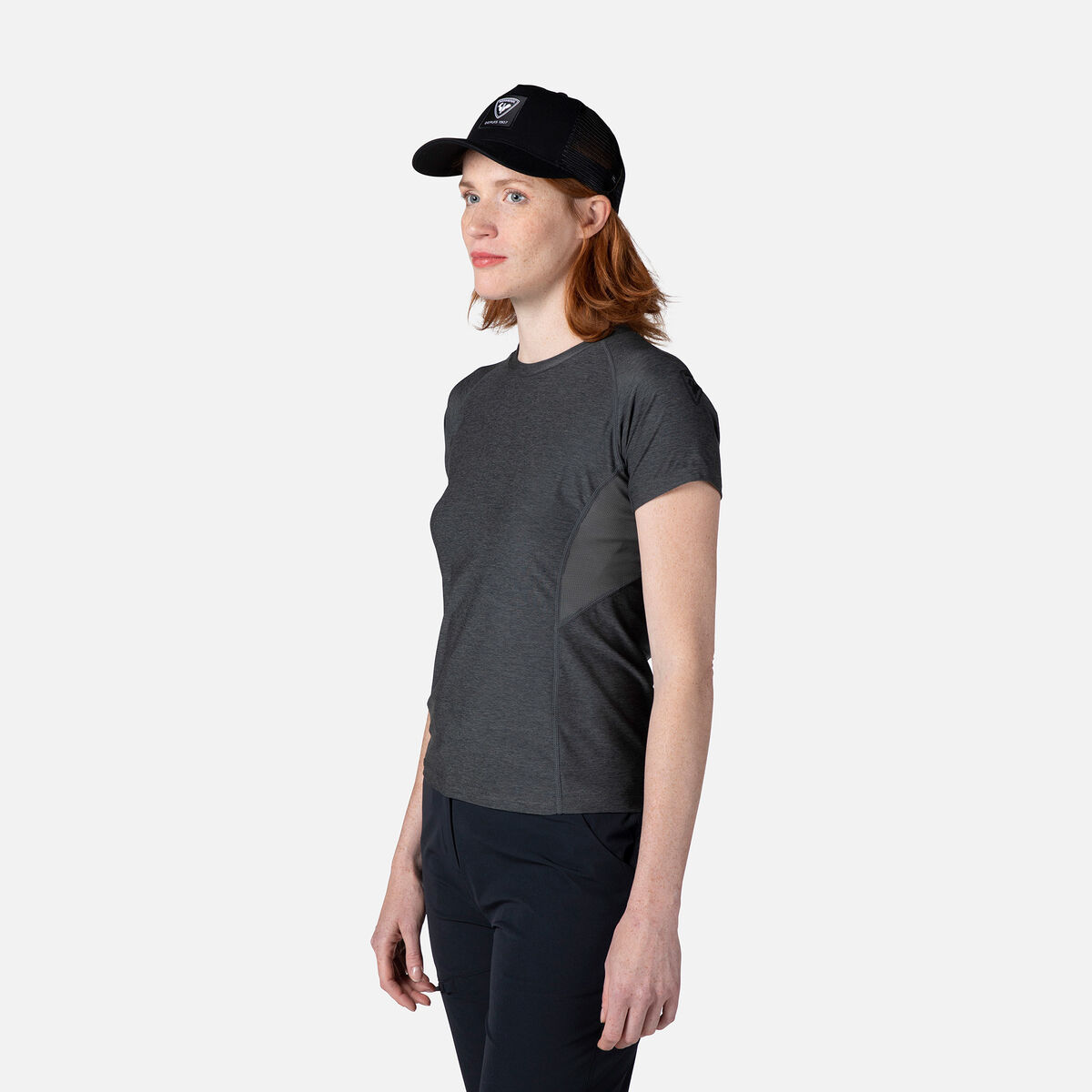 Camiseta de senderismo con efecto Melange para mujer