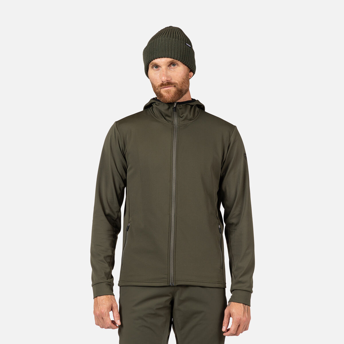Rossignol Men's Mid Layer Full-Zip Hoodie Jacket Green