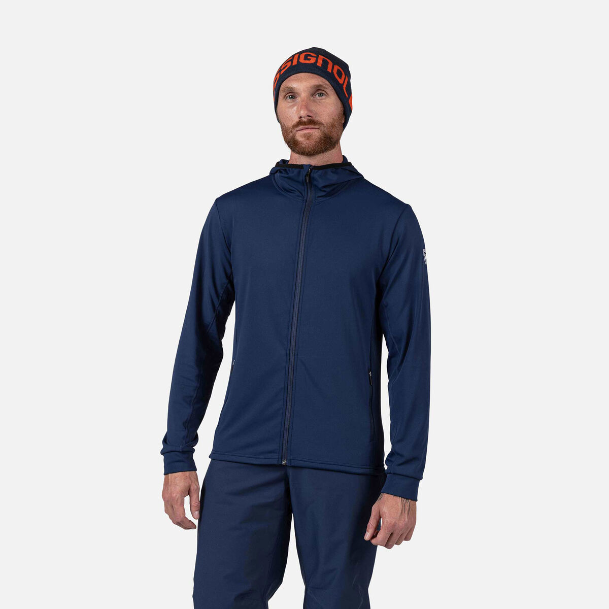 Rossignol Men's Mid Layer Full-Zip Hoodie Jacket Blue