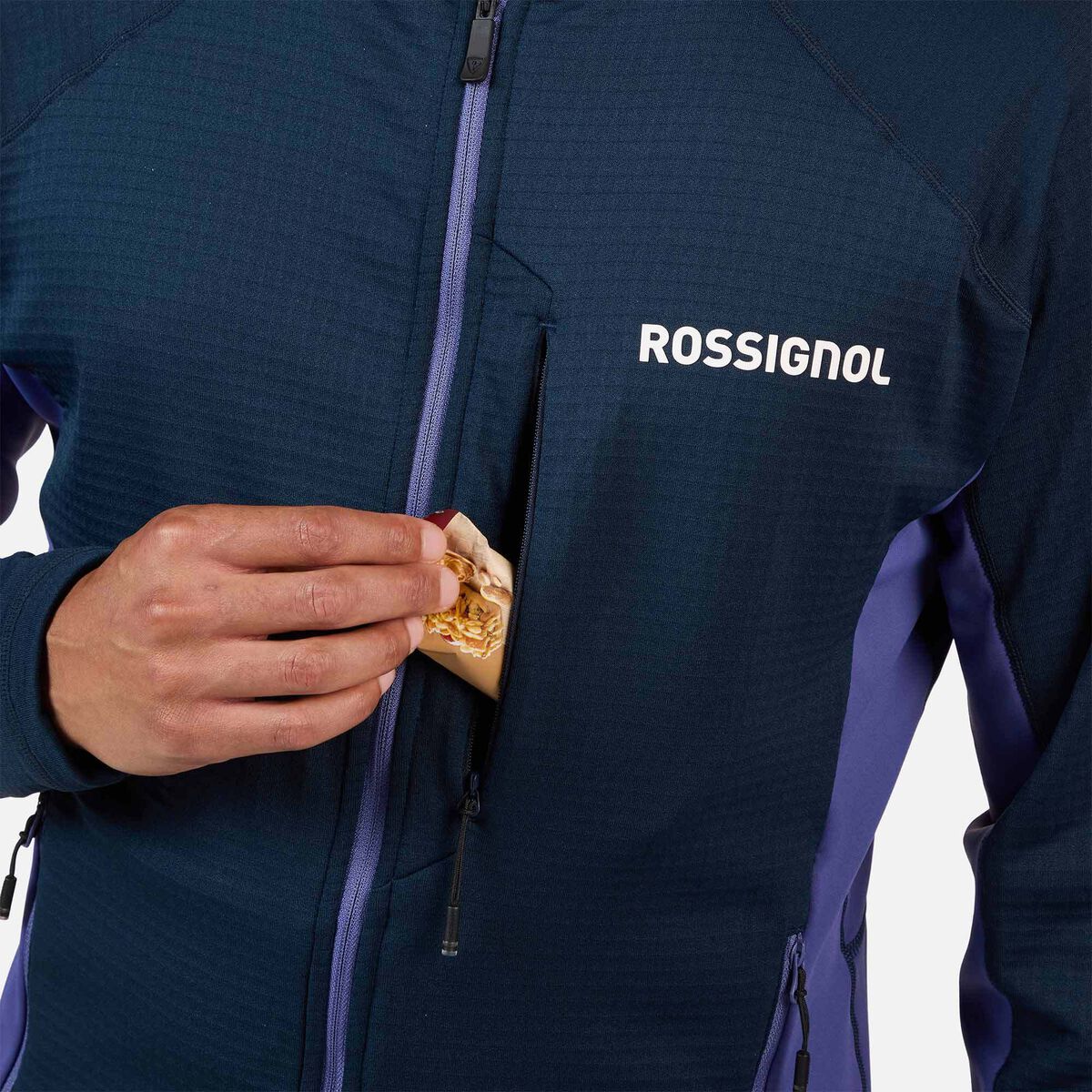 Rossignol Men's Blackside Full-Zip Hooded Fleece Blue