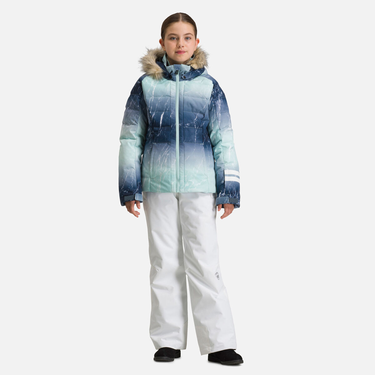 Girls' Print Polydown Ski Jacket