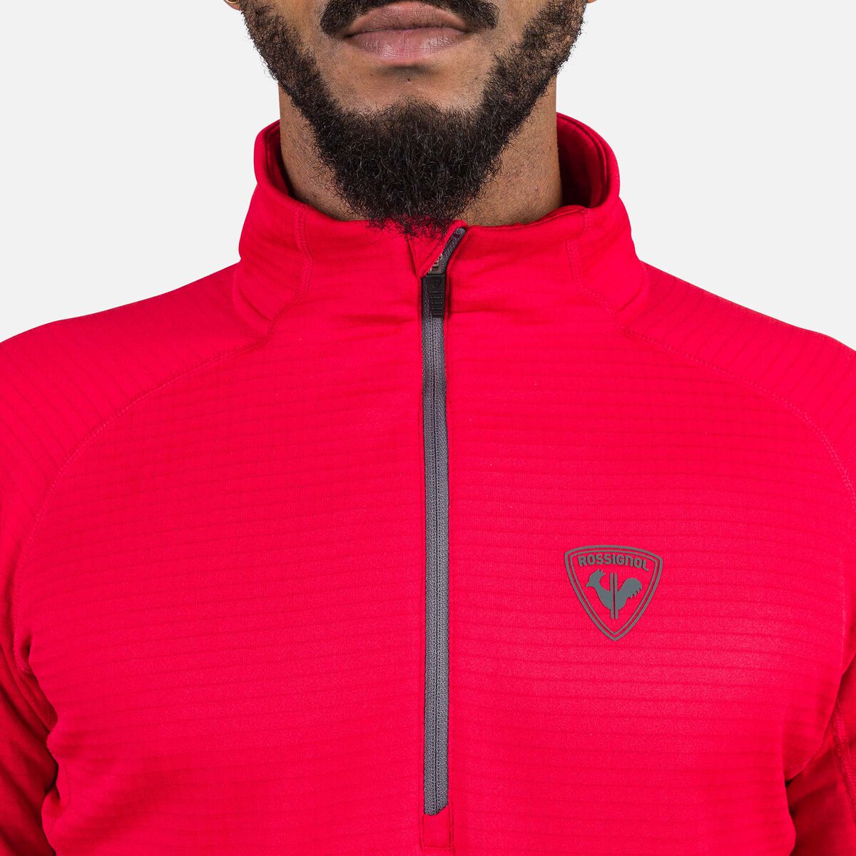 Rossignol Men's Blackside Half-Zip Fleece Top red