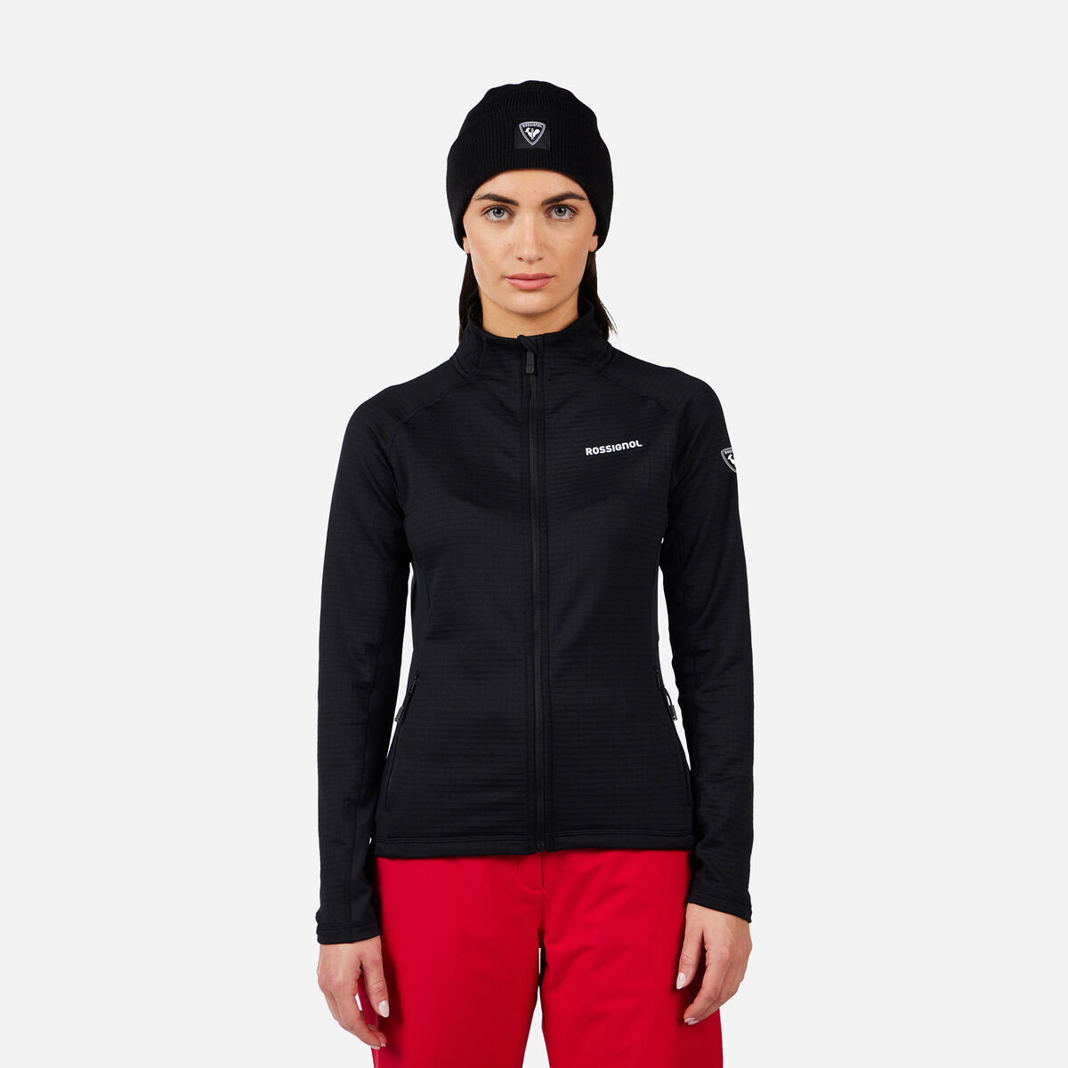 Rossignol Women's Blackside Mix Full-Zip Fleece Black