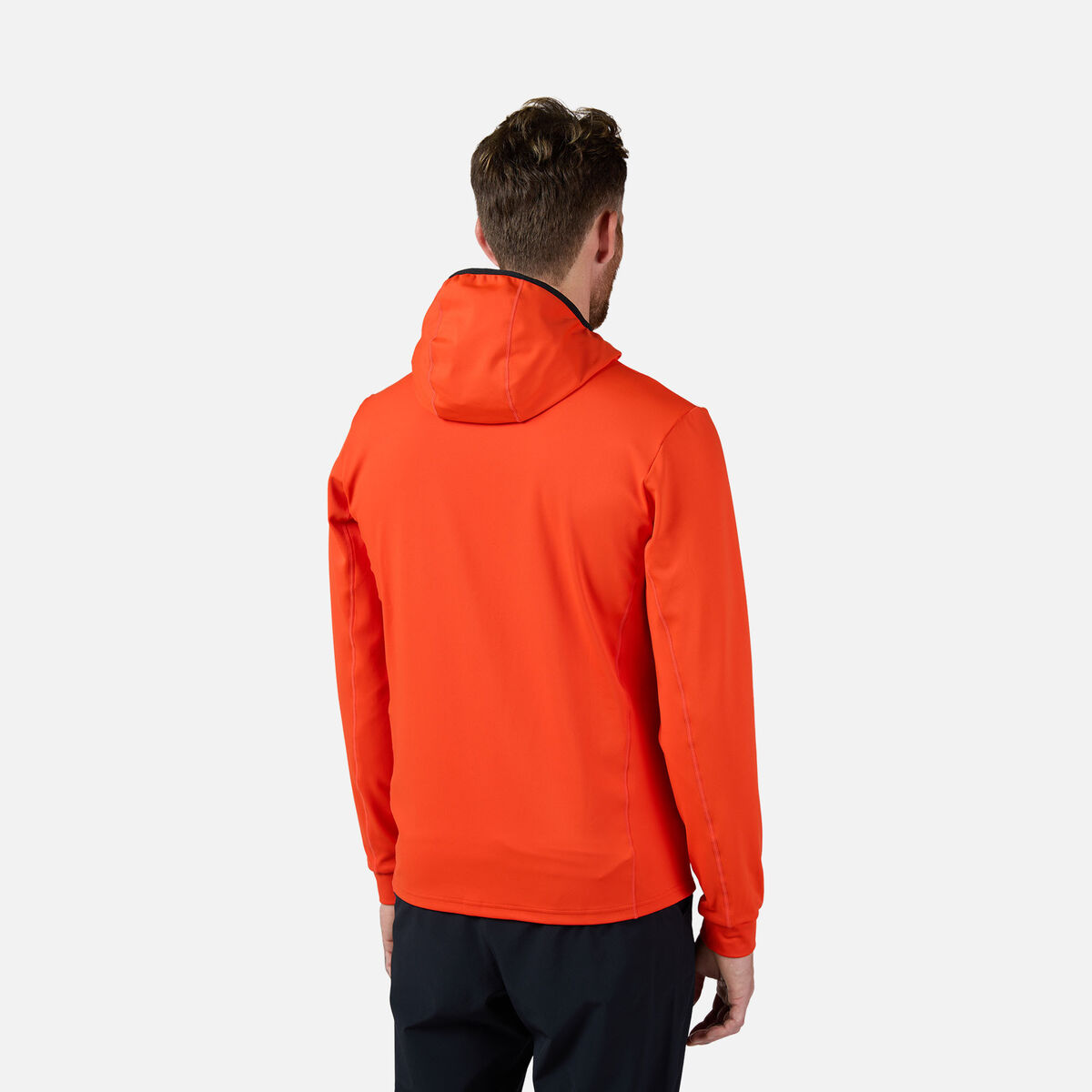 Rossignol Men's Mid Layer Full-Zip Hoodie Jacket Orange