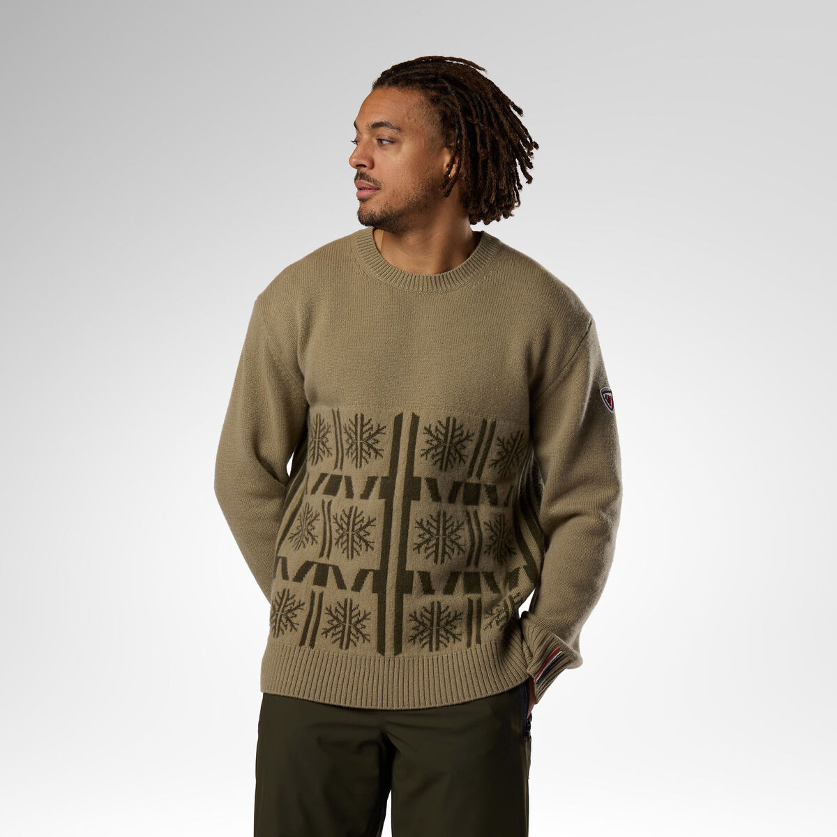 Rossignol Men's Patterned Crewneck Sweater [Ljava.lang.Object;@669934d1
