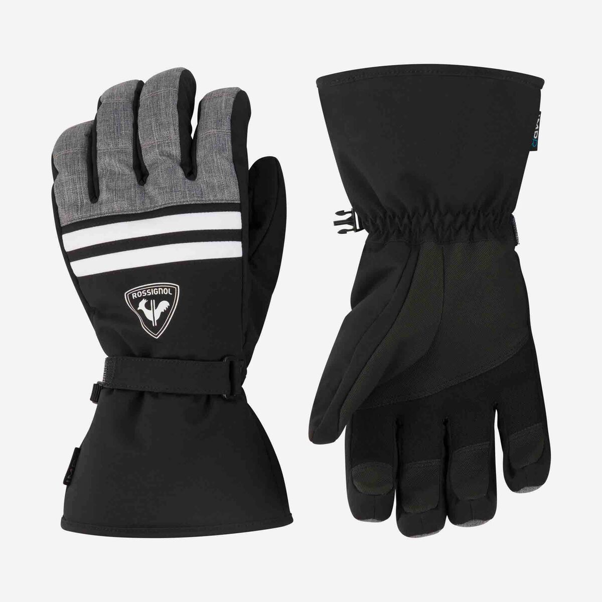 Rossignol Guanti da sci uomo impermeabili Action Grigio