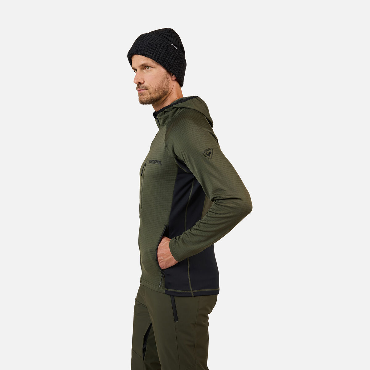 Rossignol Forro polar con capucha y cremallera completa Blackside para hombre Green