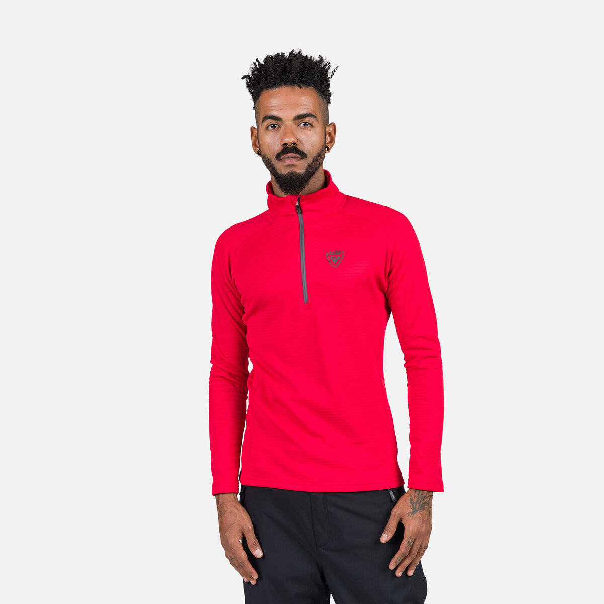 Rossignol Men's Blackside Half-Zip Fleece Top Red