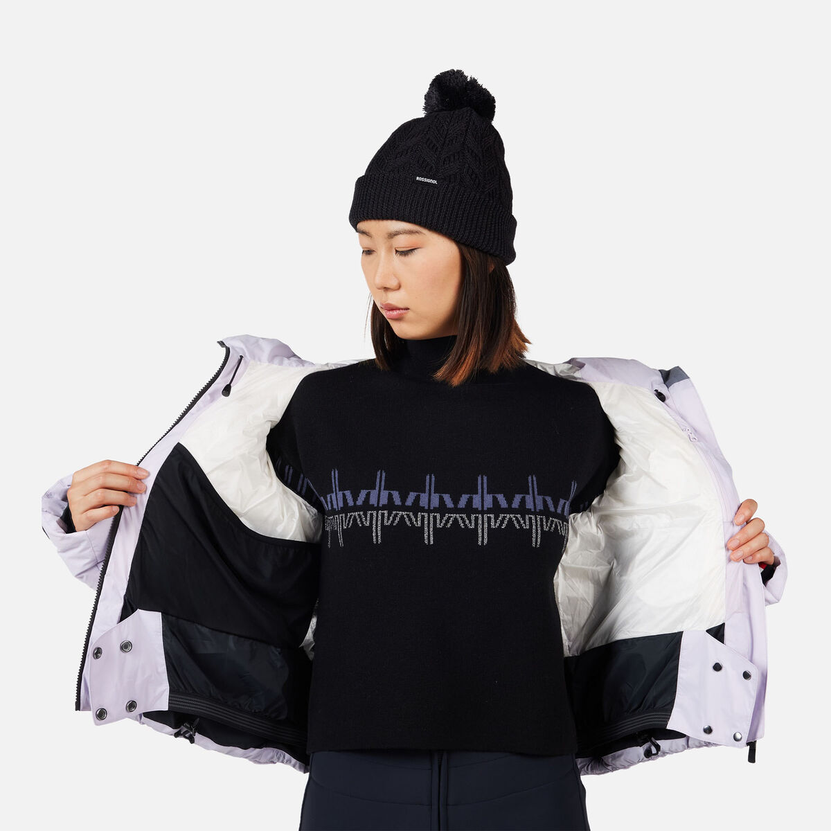 Rossignol Giacca da sci in piuma Daille donna pinkpurple