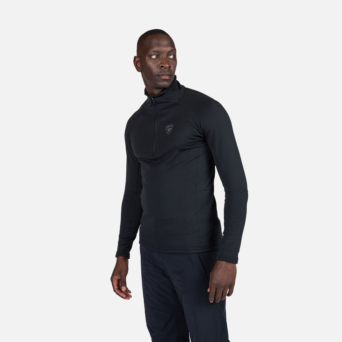 Rossignol Men's Blackside Half-Zip Fleece Top Black