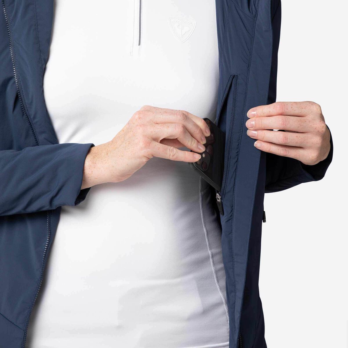 Rossignol Women's Opside Light Insulated Hoodie Jacket Blue