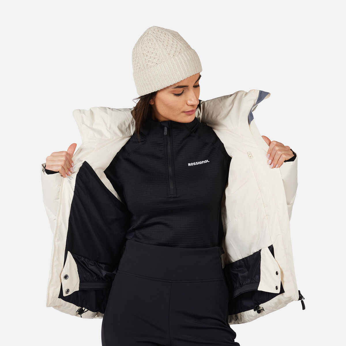 Rossignol Women's Wispile Ripstop Down Ski Jacket White
