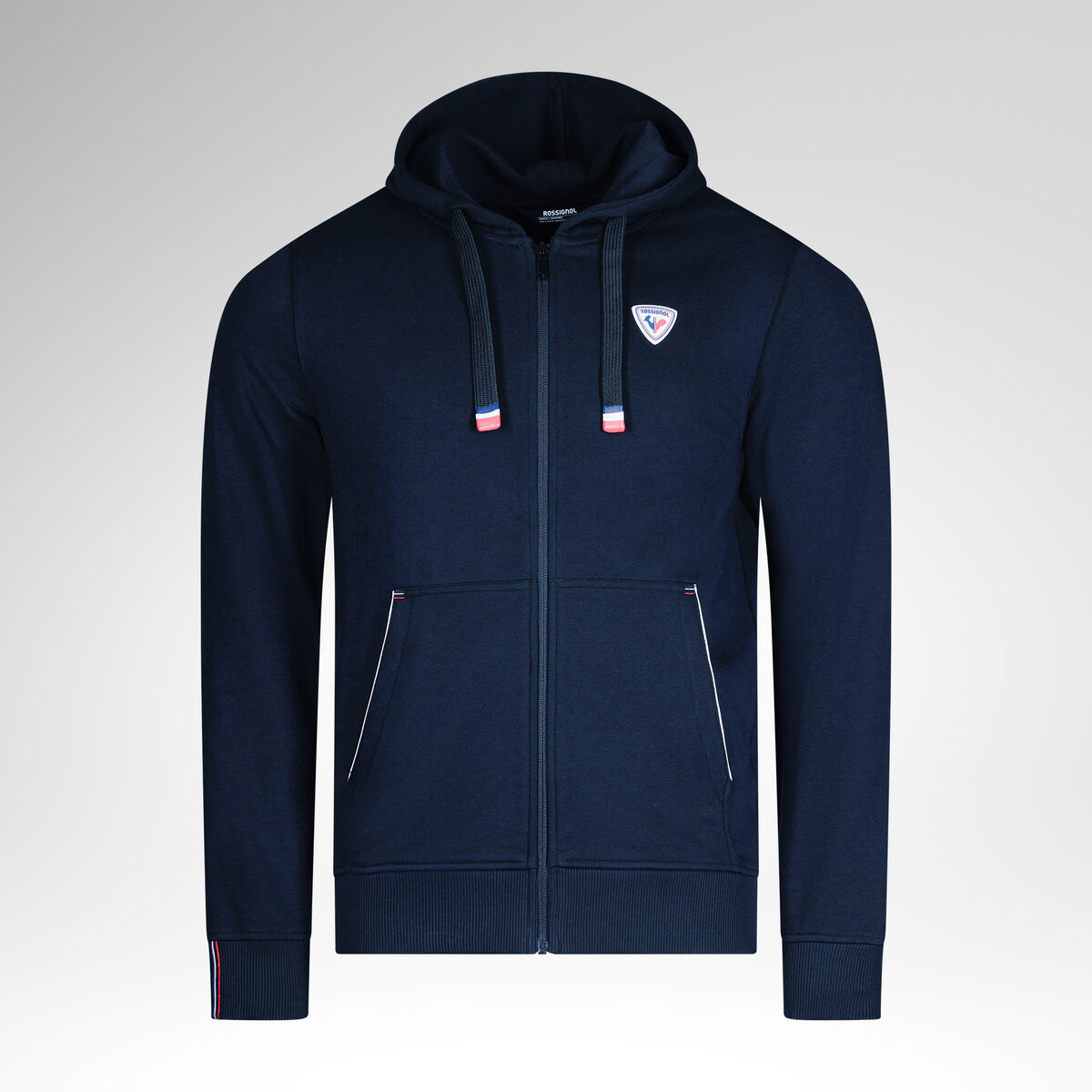 Rossignol Klassisches Herren-Kapuzen-Sweatshirt mit durchgehendem Rei&szlig;verschlus 