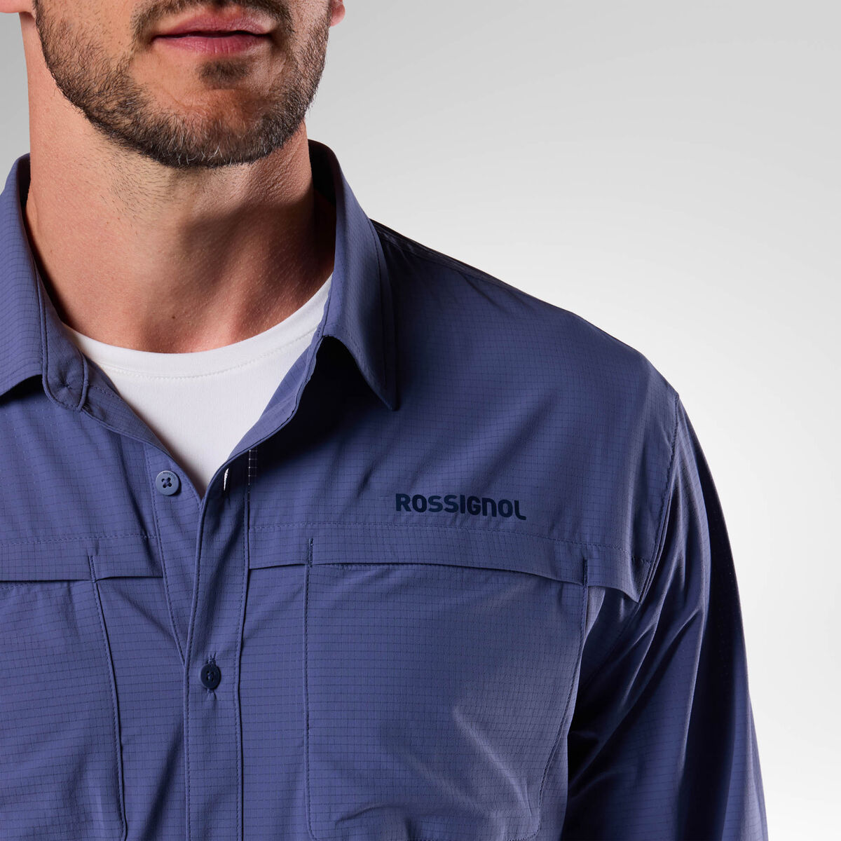 Rossignol Men's Long Sleeve Ventilation Shirt blue