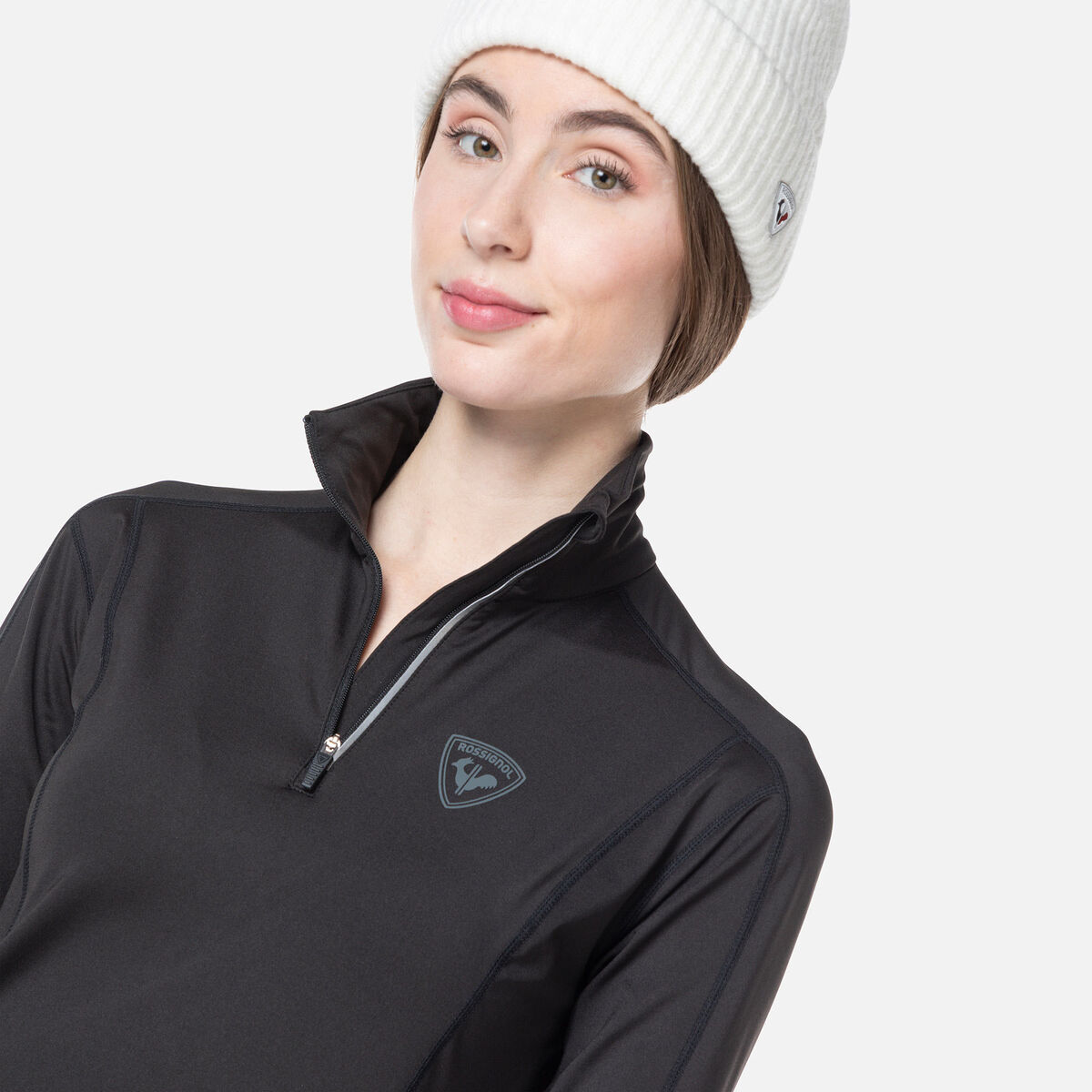 Rossignol Women's Classique Half-Zip Baselayer Top Black