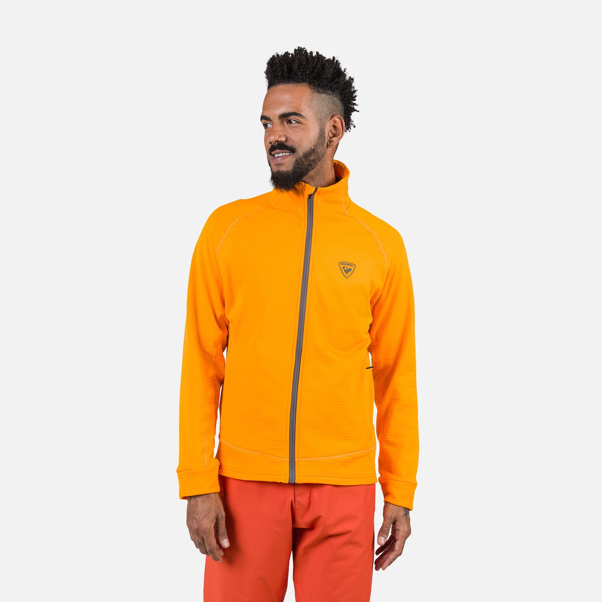 Rossignol Men's Blackside Full-Zip Fleece Jacket Orange