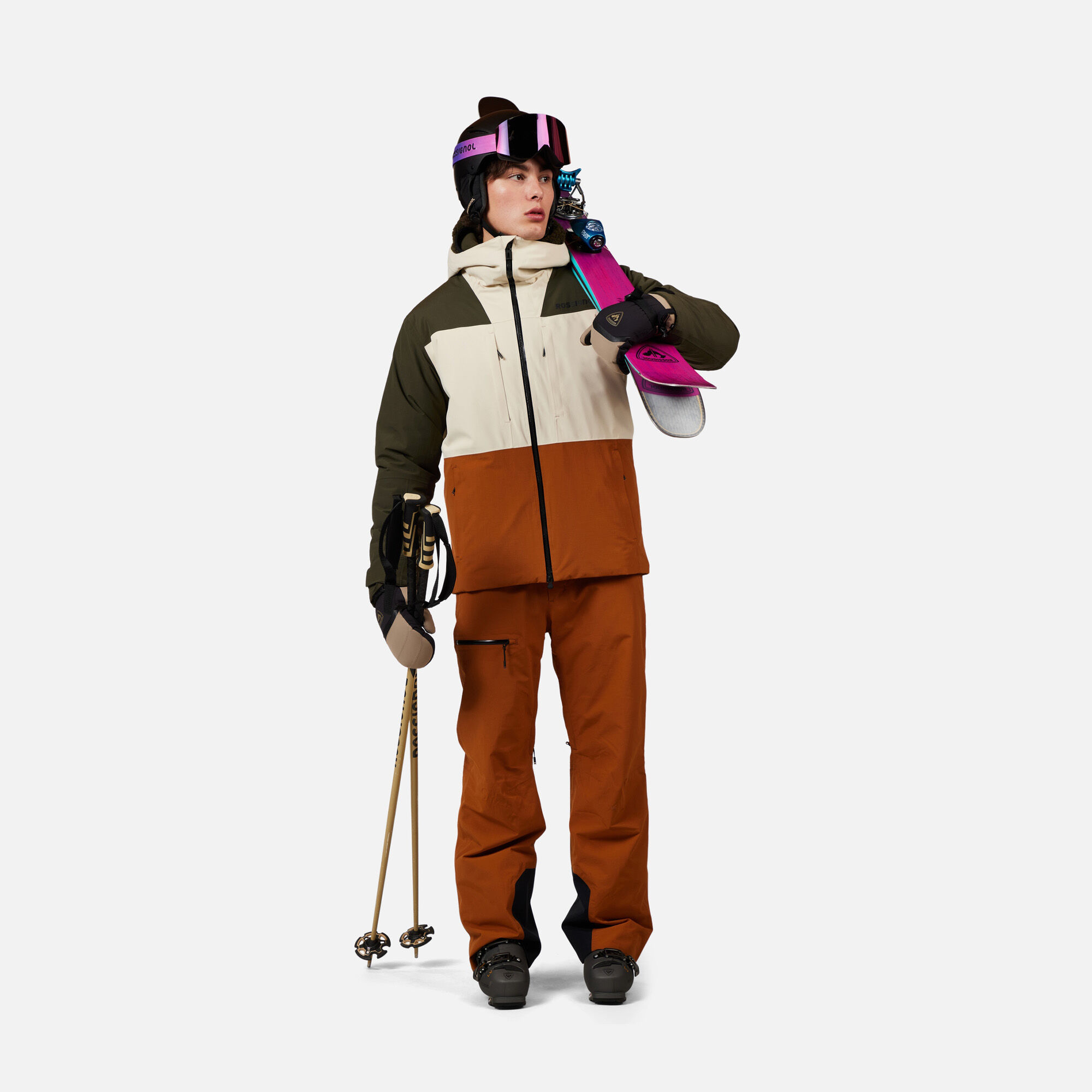 ROSSIGNOL スキーパンツ ブラウン Men's Outerlimits Insulated Bib Pants | Ski pants | Rossignol