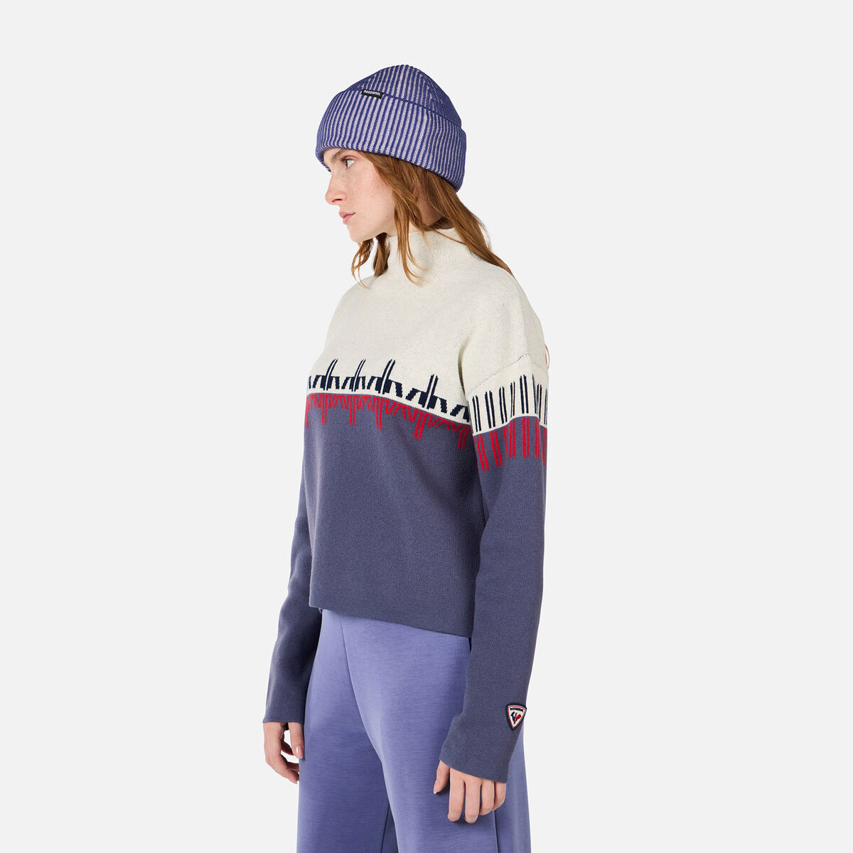 Rossignol Sudadera de cuello alto Patterned para mujer Azul
