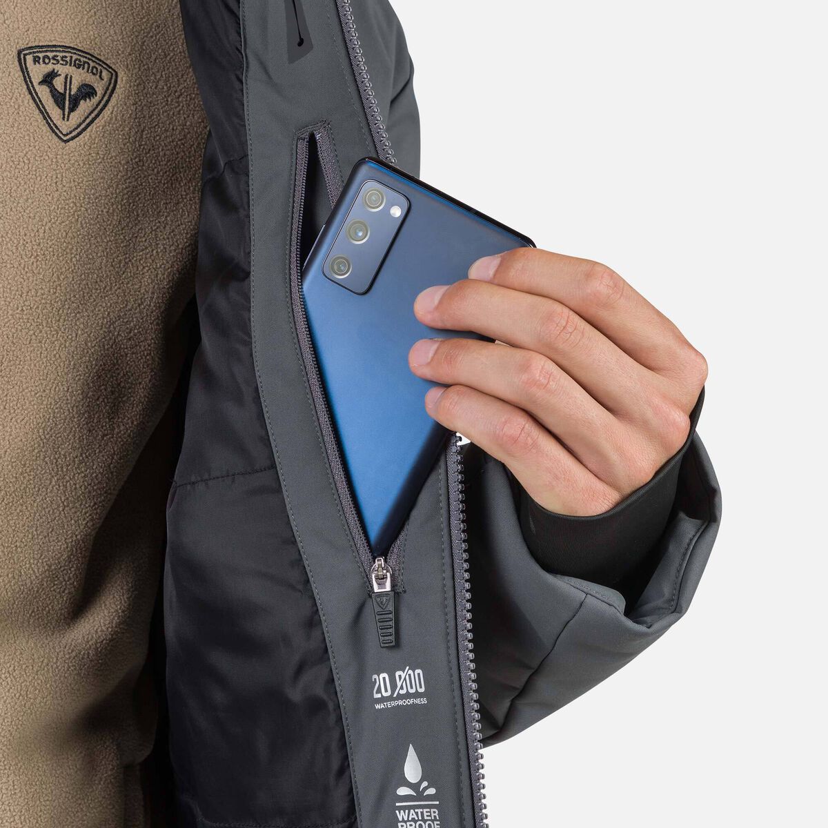 Rossignol Chaqueta de esqu&iacute; Siz para hombre Gris