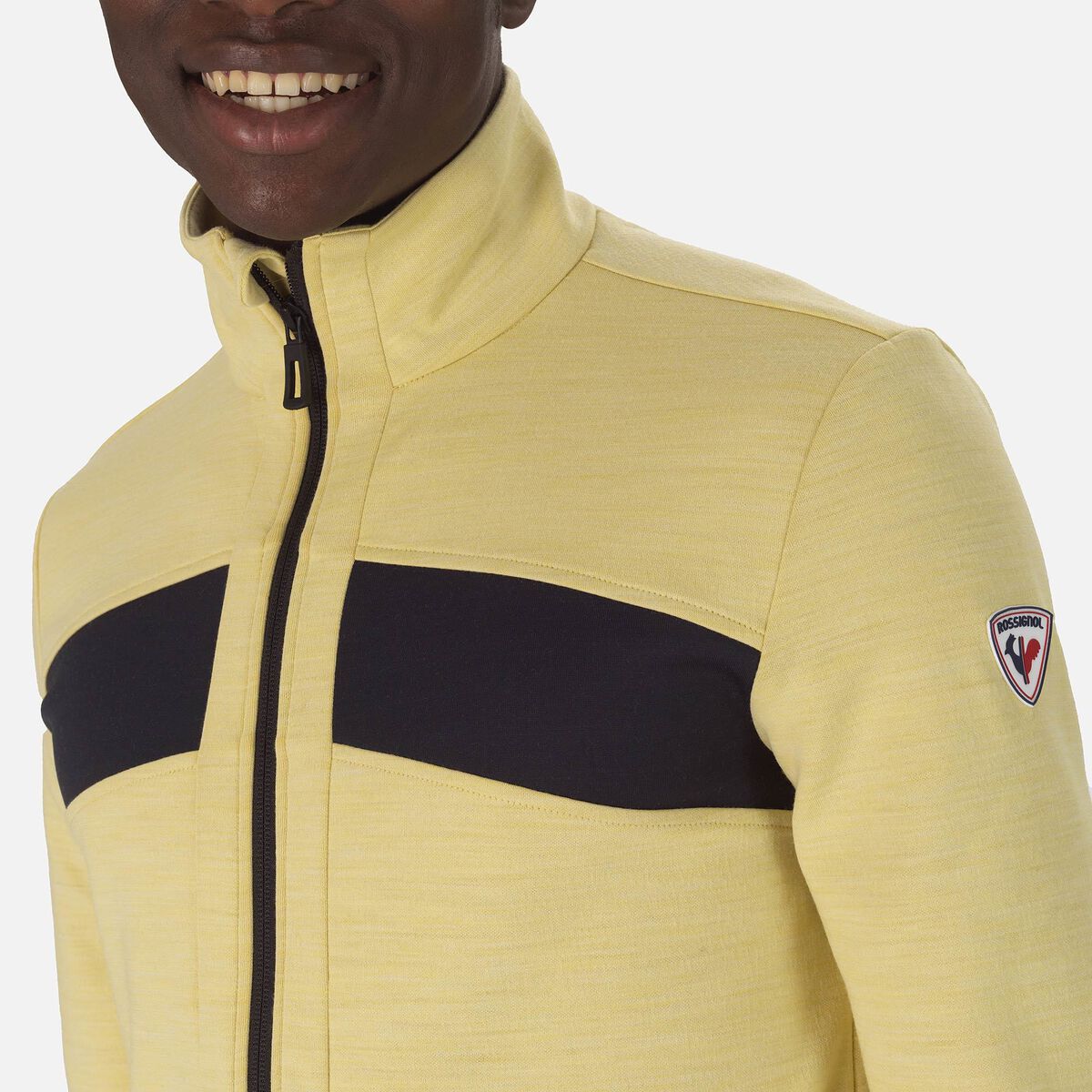 Rossignol Men's React Merino Full Zip Midlayer yellow