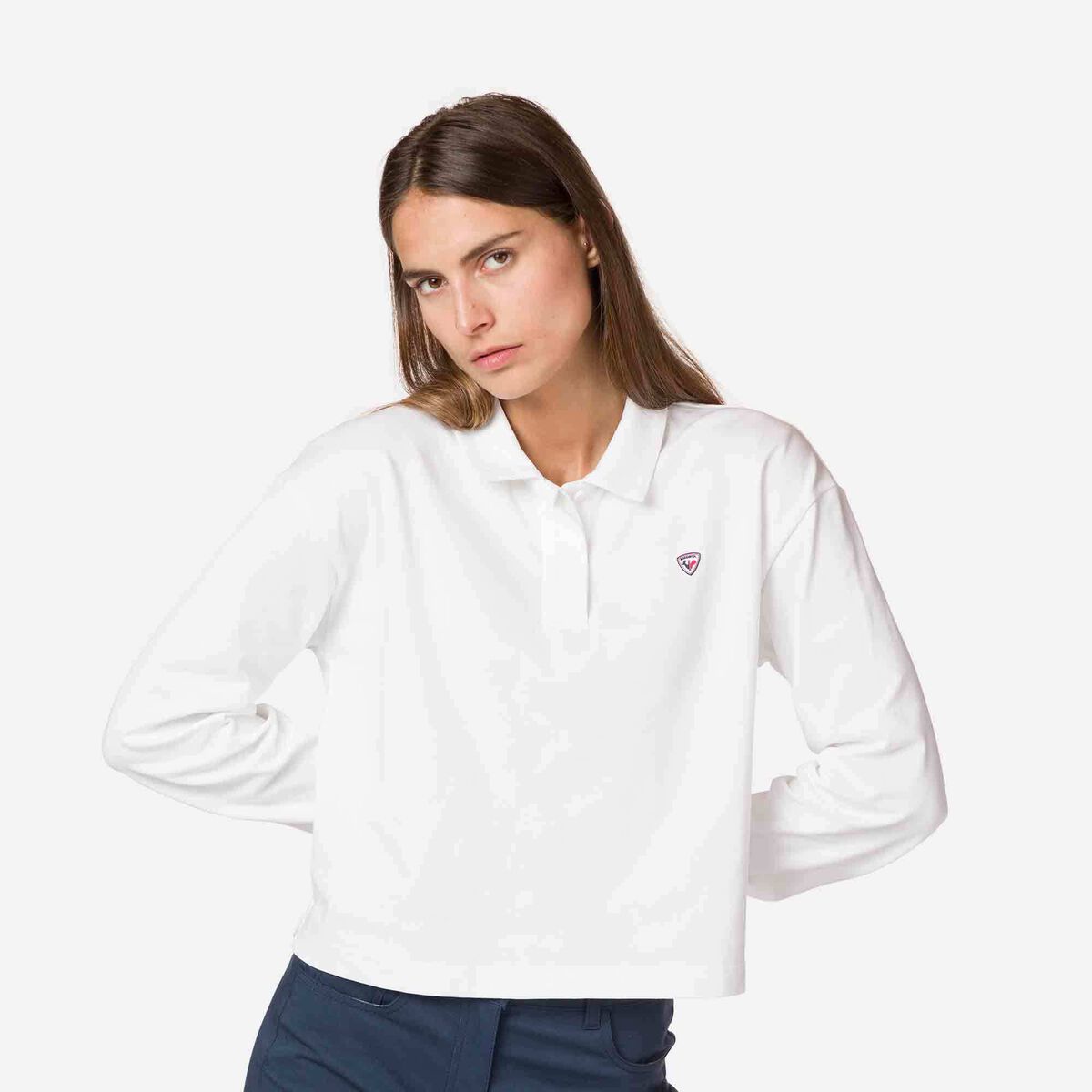 Women's cropped polo shirt