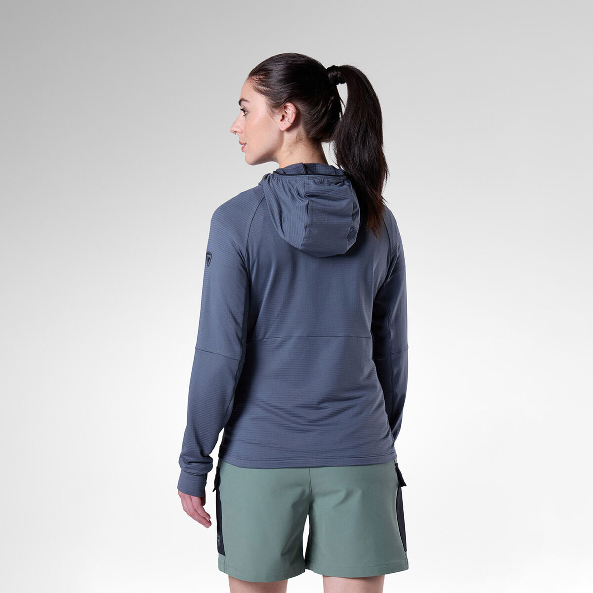 Rossignol Women's Texture Hoodie Mid Layer Blue