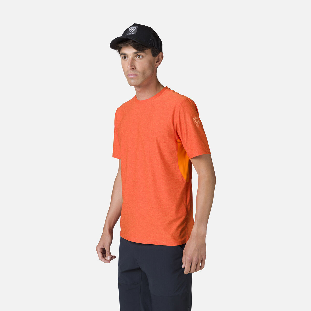 Camiseta de senderismo con efecto Melange para hombre