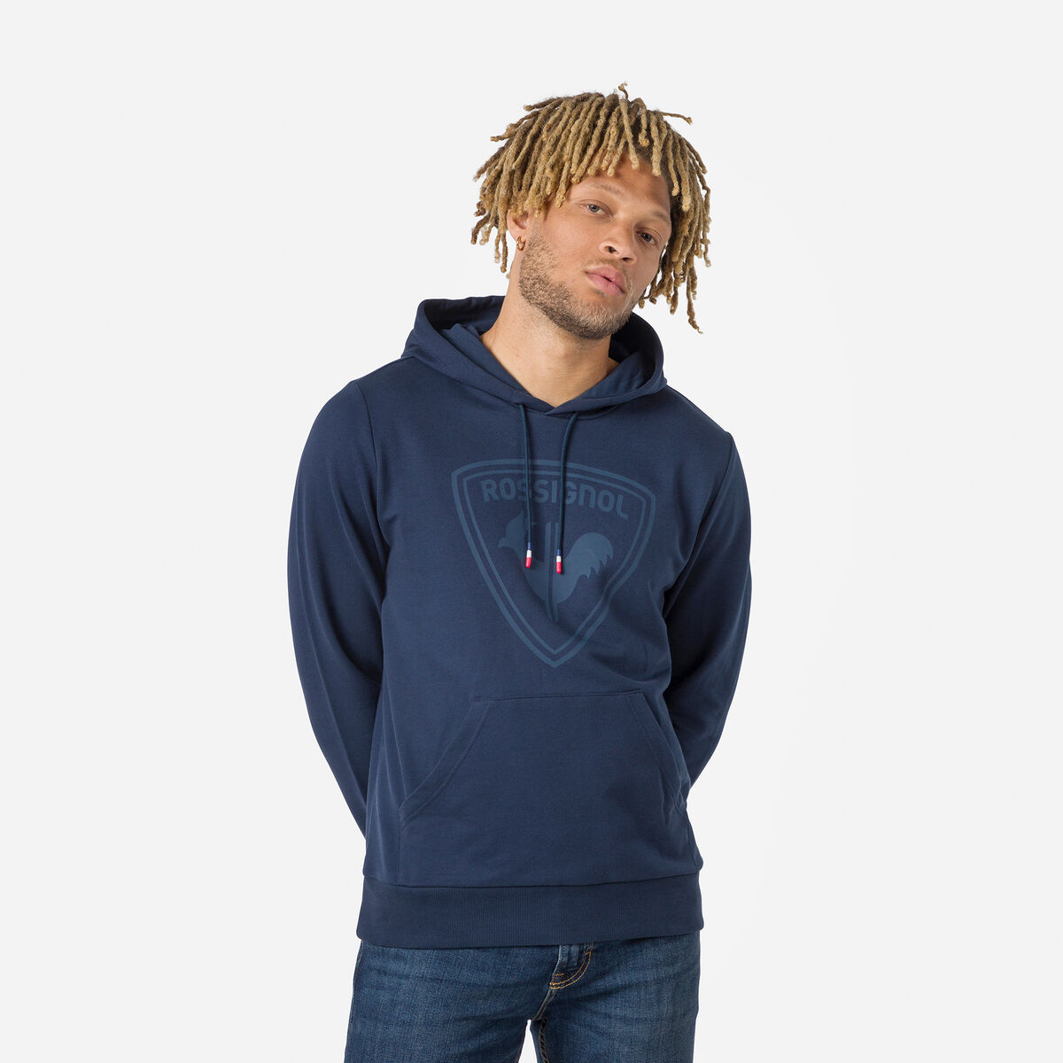 Men's hooded logo fleece sweatshirt