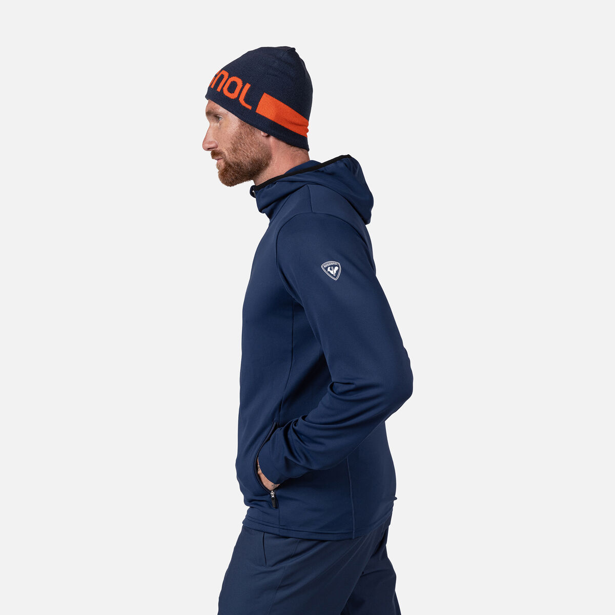 Rossignol Men's Mid Layer Full-Zip Hoodie Jacket Blue