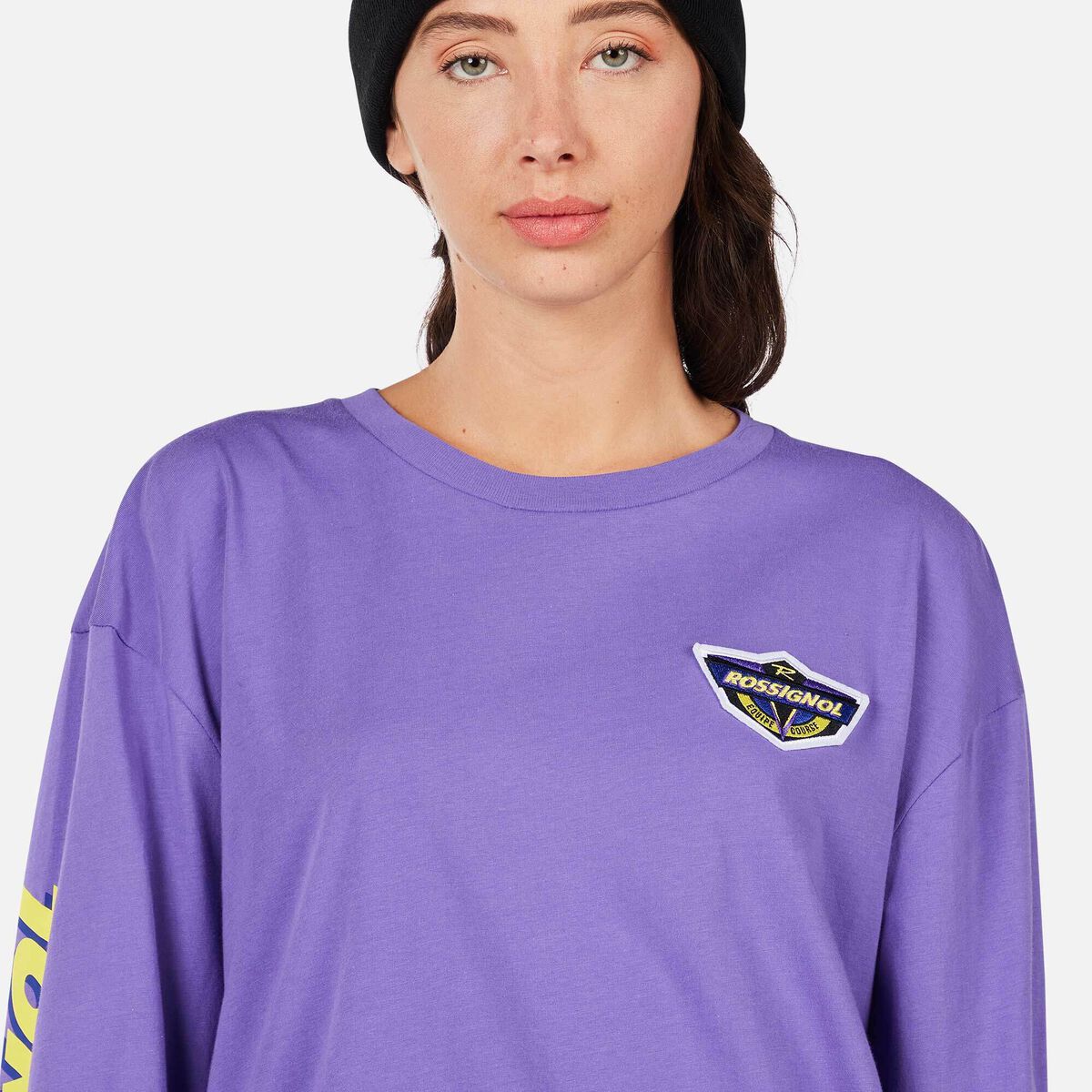 Rossignol Unisex Super Long Sleeve Tee Pink/Purple
