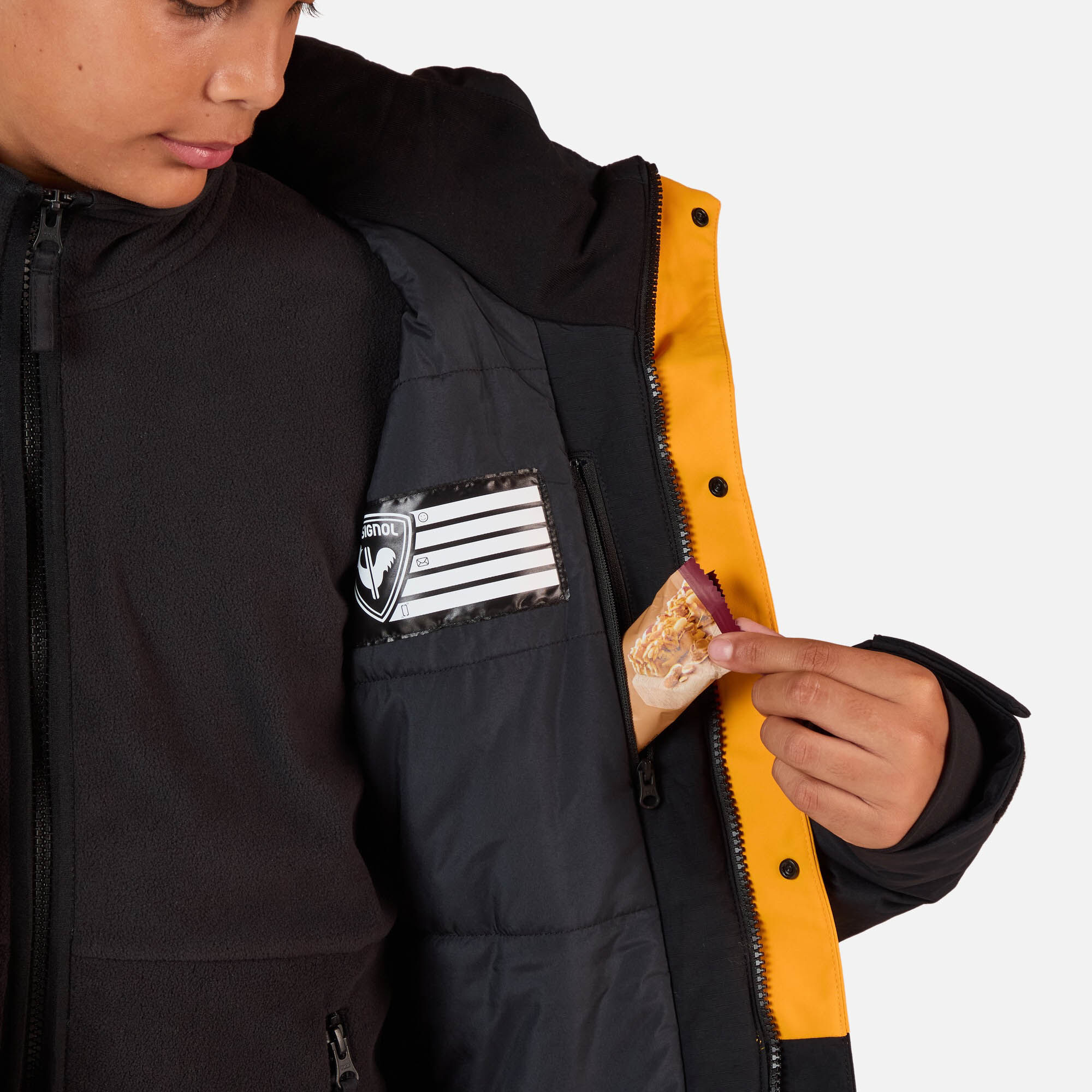 Rossignol マウンテンパーカー ブラック/イエロー Rossignol M's Desafio 2L Jacket - Ski Gear 2026 - Newschoolers.com