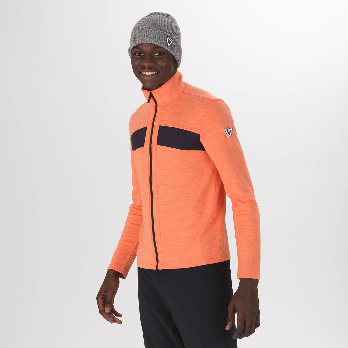 Rossignol Men's React Merino Full Zip Midlayer Orange