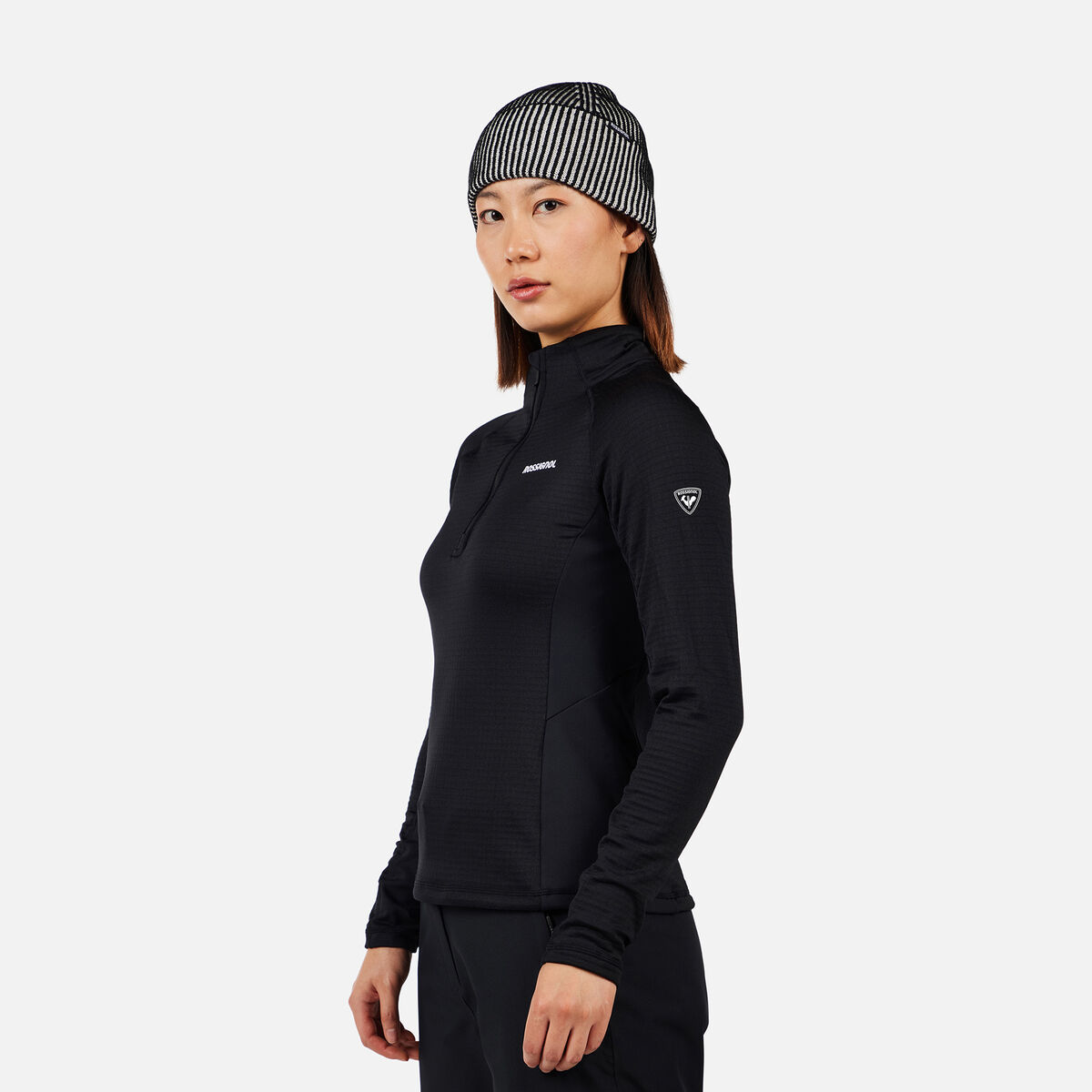 Rossignol Women's Blackside Mix Half-Zip Fleece Black