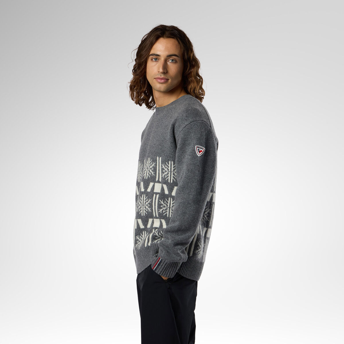 Rossignol Men's Patterned Crewneck Sweater [Ljava.lang.Object;@3a9dc374