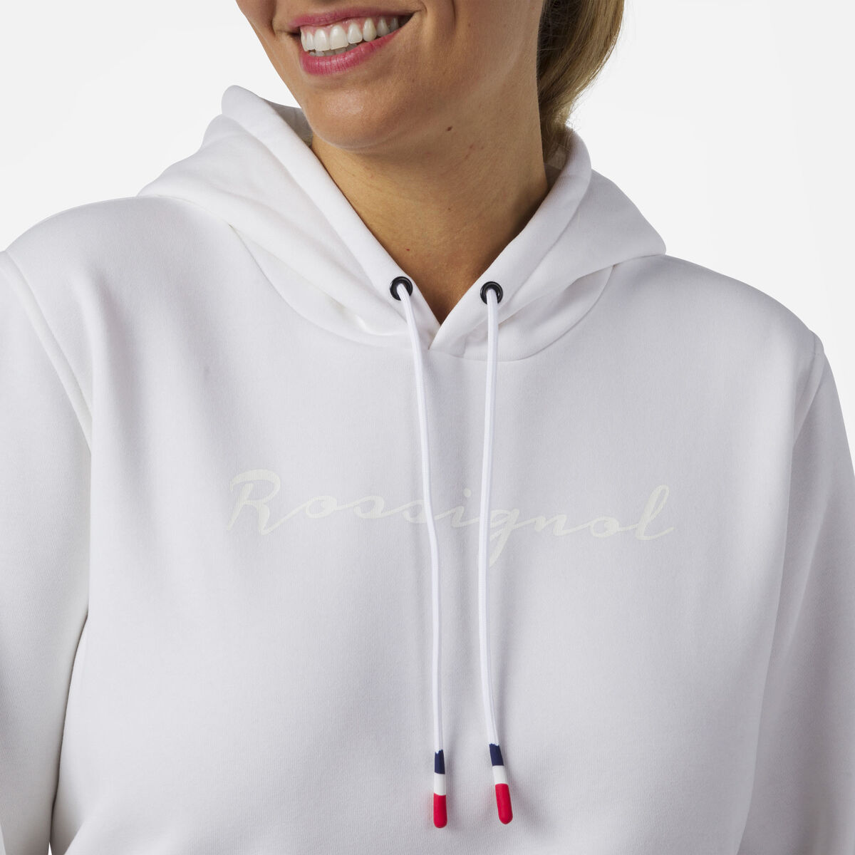 Damensweatshirt aus Baumwolle mit Kapuze und Logo