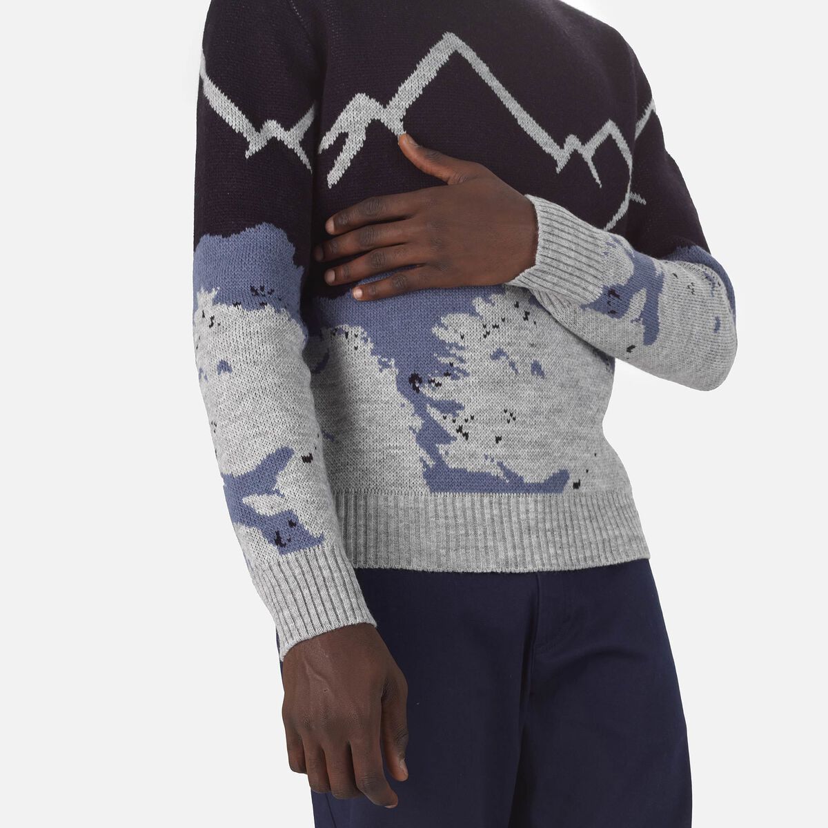 Pull en maille à col rond Homme