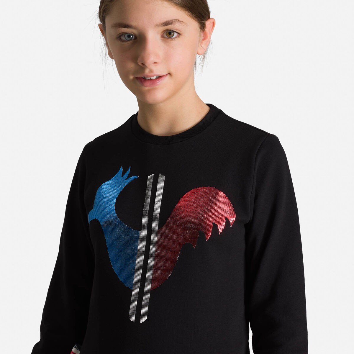 Girl's Rooster Round Neck Sweatshirt