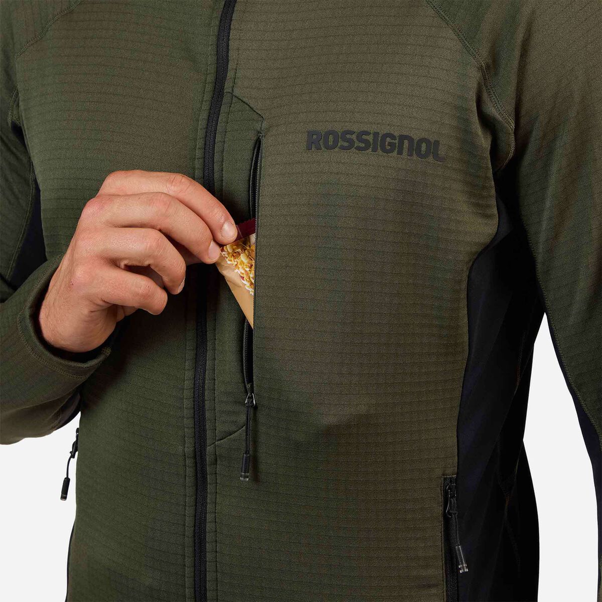 Rossignol Forro polar con capucha y cremallera completa Blackside para hombre Green