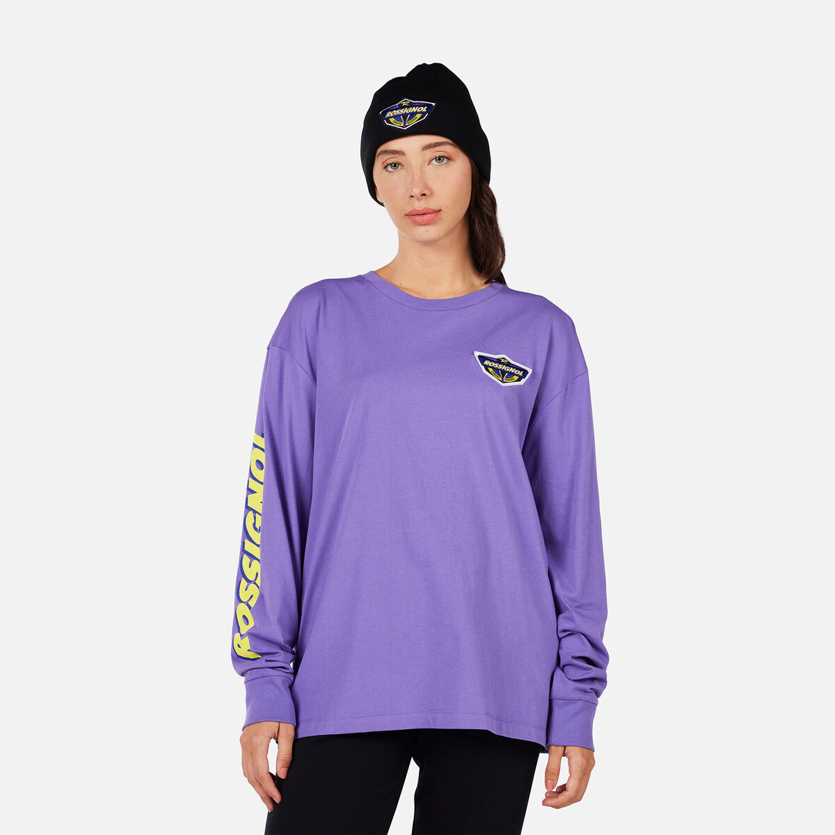 Rossignol Unisex Super Long Sleeve Tee Pink/Purple