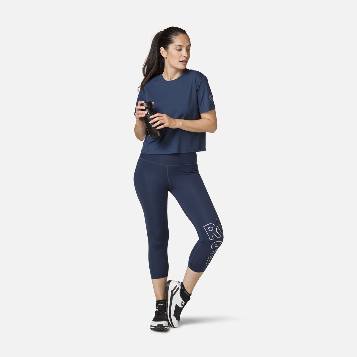 Rossignol Women's stretch 3/4 running tights Blue