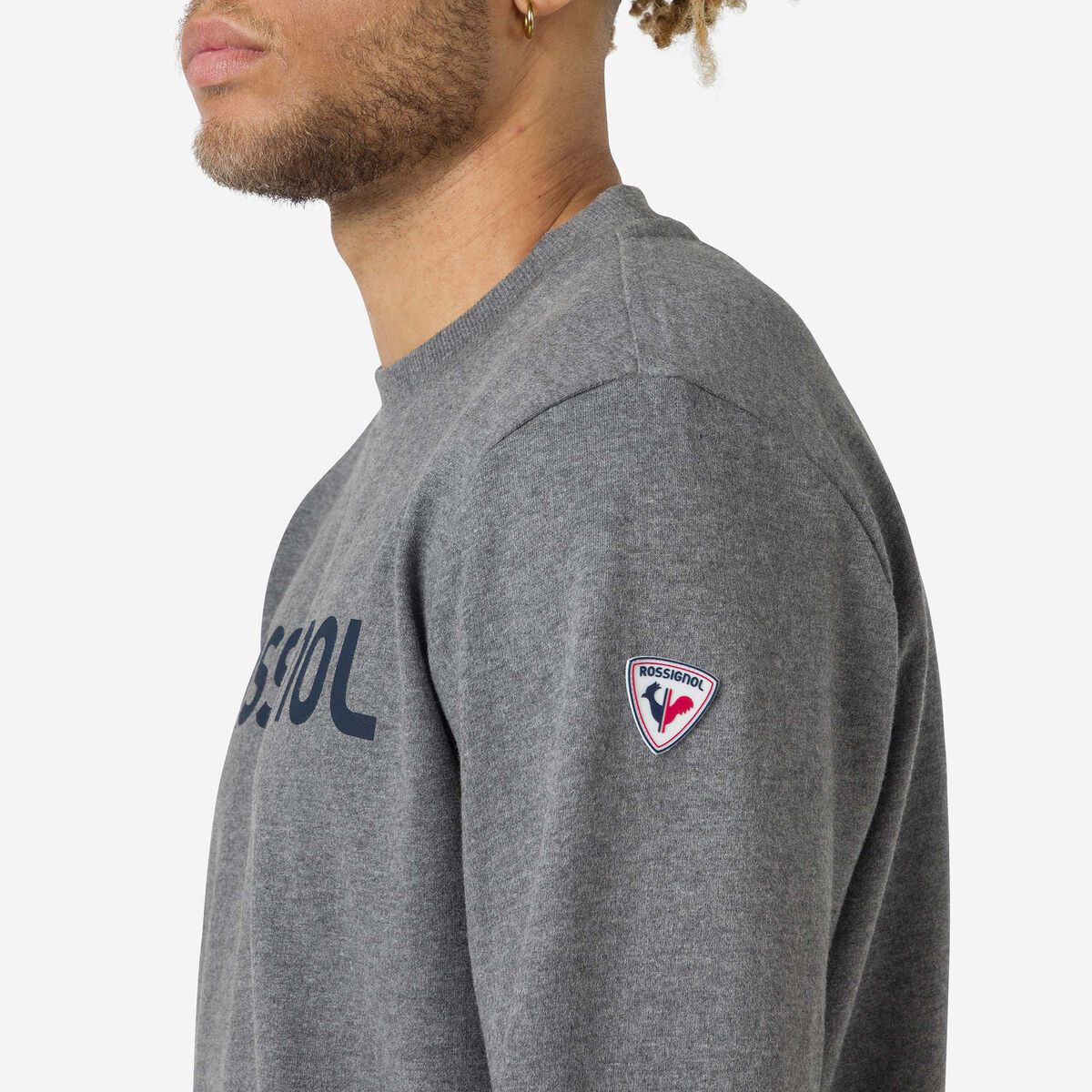 Rossignol sudadera de cuello redondo Logo para hombre Grey