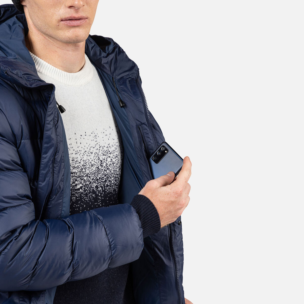 Rossignol Men's Aretu Down Hoodie Blue