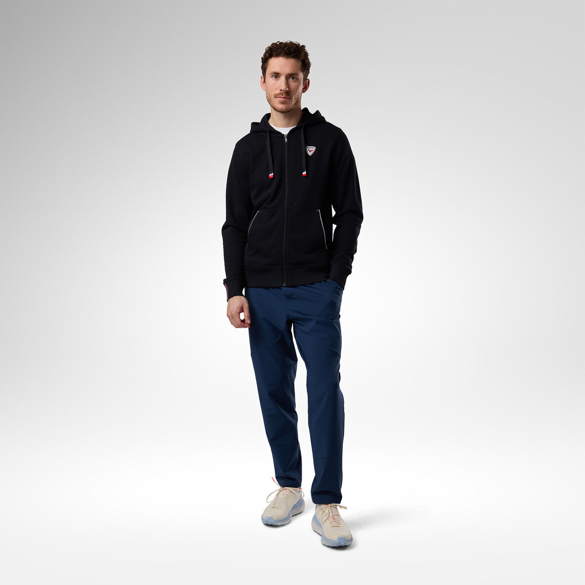 Rossignol Classic Men's Full-Zip Hooded Sweatshirt Black