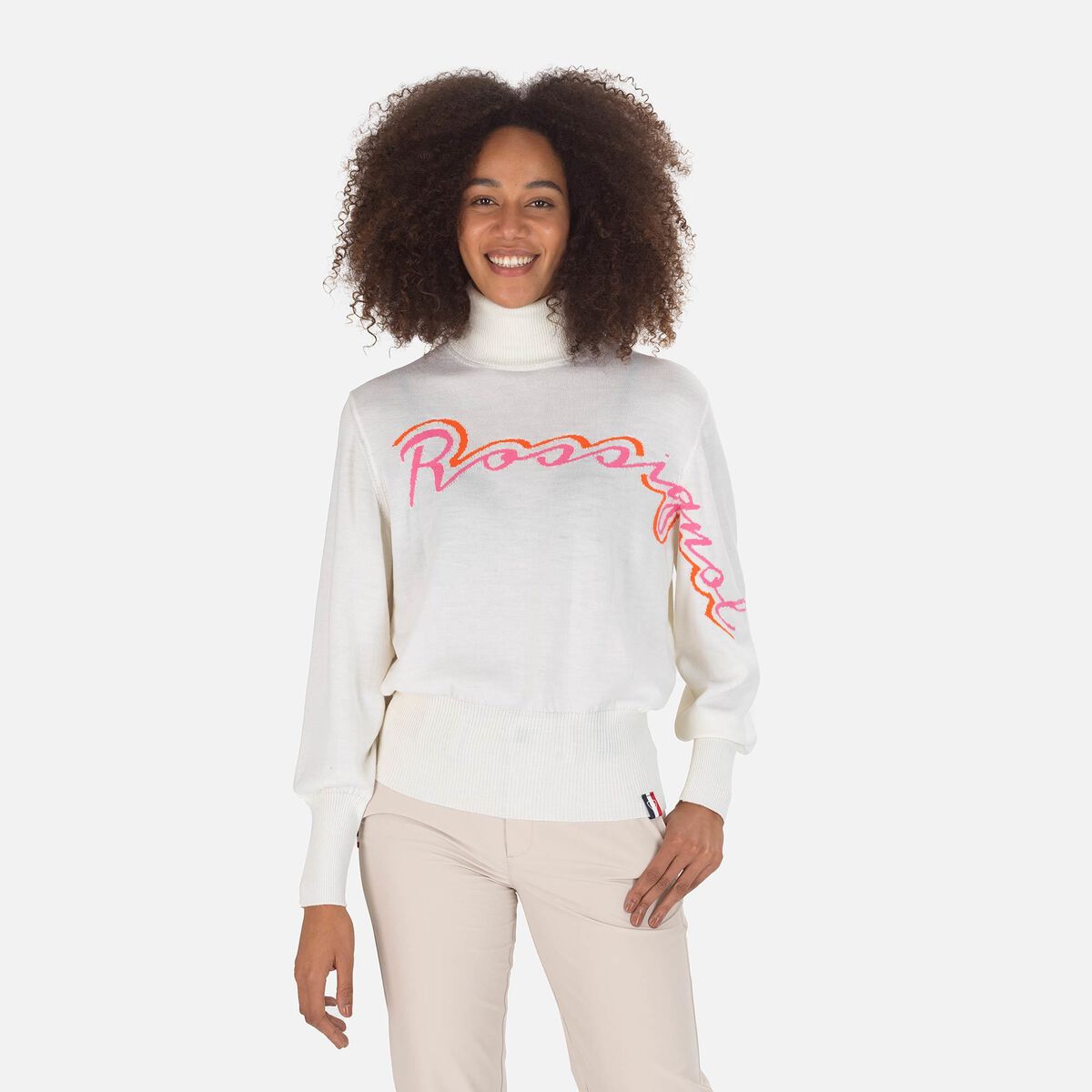 Women's Signature Roll Neck Knit Sweater, T-Shirt & Tops Women, White
