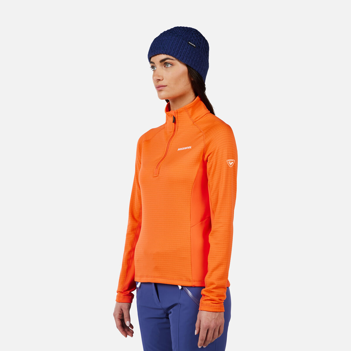 Rossignol Women's Blackside Mix Half-Zip Fleece Orange